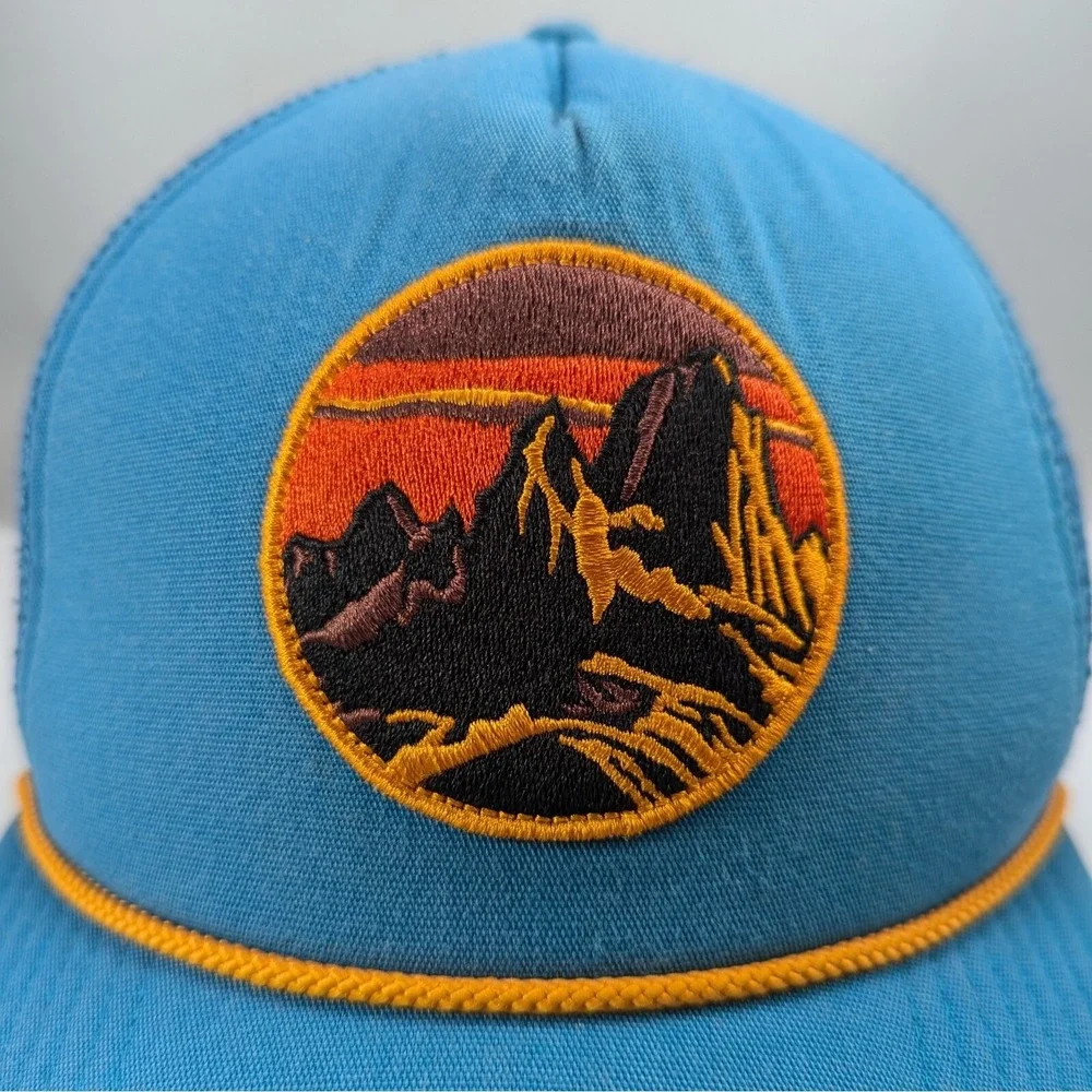 Patagonia‎ Heritage Fitz Roy Master Chief Tobago Blue 2014 VTG Mesh Trucker Hat